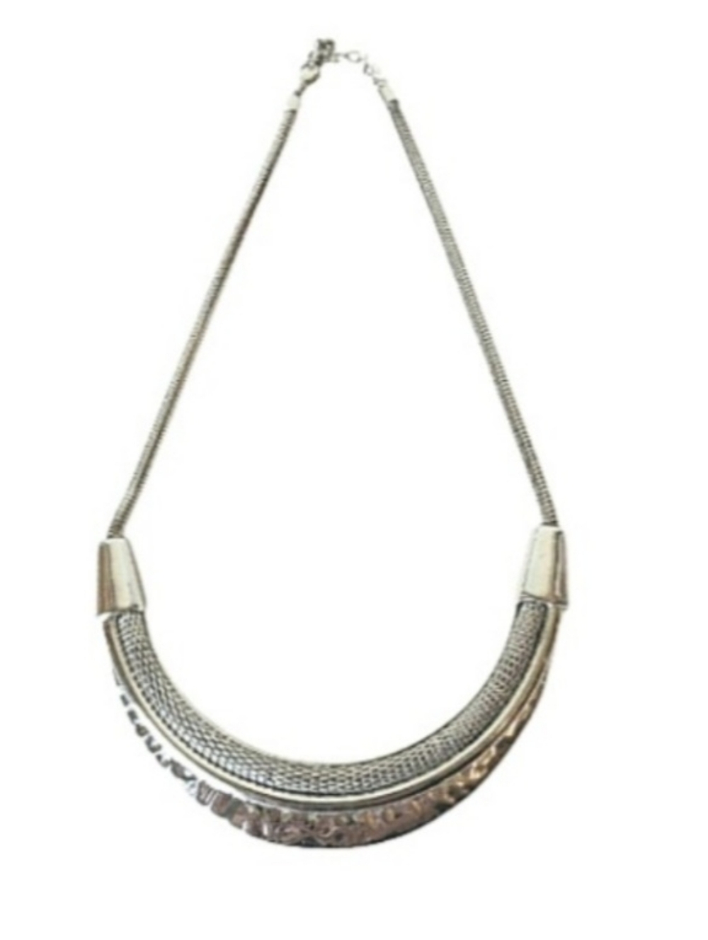Women's Thick Collar Silver Plated Necklace